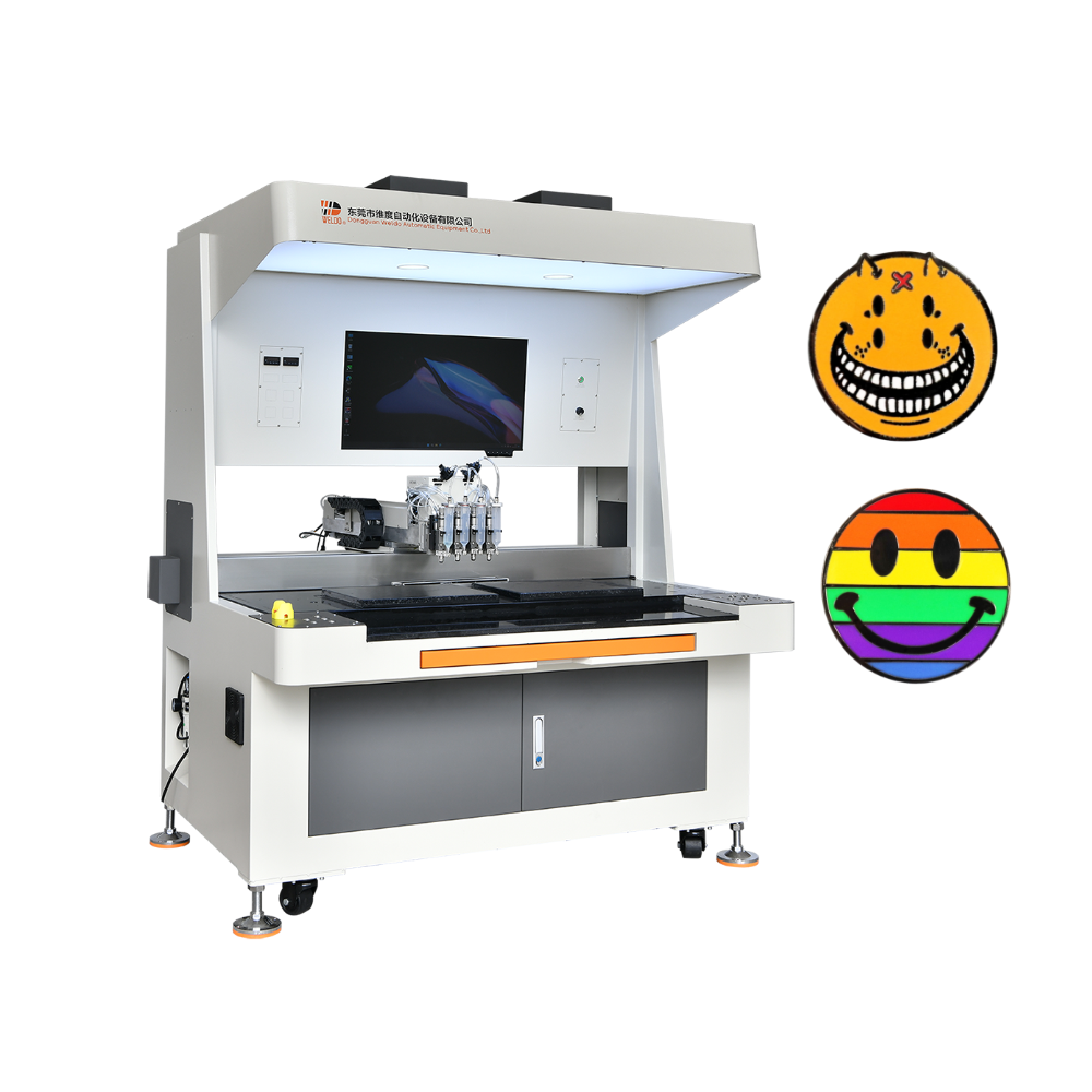 Angel pin badge filling machine